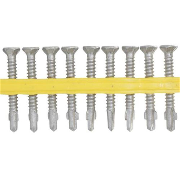 10-16 x 42 Collated Countersunk Wingtec Self Drilling Metal Screw Square Drive - Galv (Pk 1500)