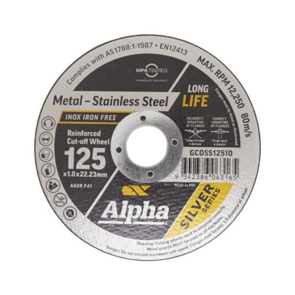 100x1x16 Silver Series Inox Cut-off Disc - Maxabrase