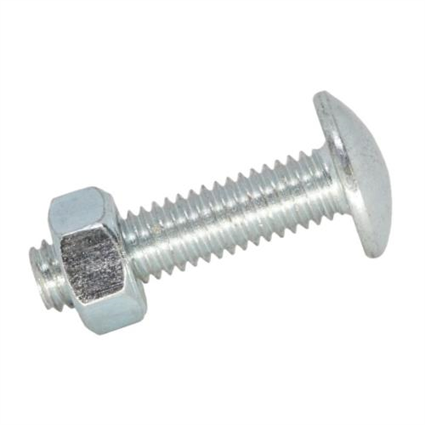 M5 x 20 Gutter Bolt & Nut - Zinc