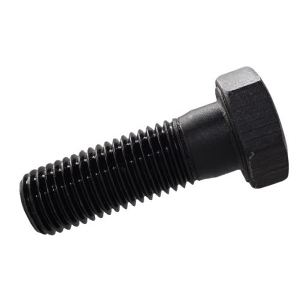 1"X10" UNC Grade 8 Hex Head Bolt Only - Black