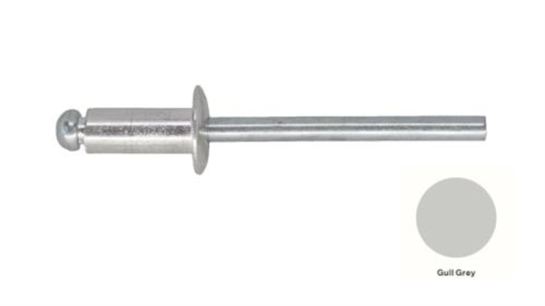 6-4 Pan Head Aluminium & Steel Rivet - GULL GREY