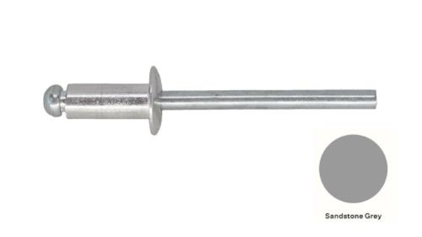 6-4 Pan Head Aluminium & Steel Rivet - SANDSTONE GREY