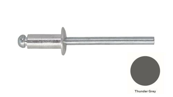 6-4 Pan Head Aluminium & Steel Rivet - THUNDER GREY