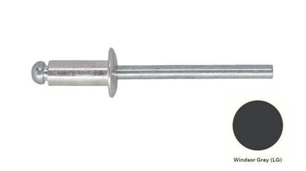 6-4 Pan Head Aluminium & Steel Rivet - WINDSOR GREY