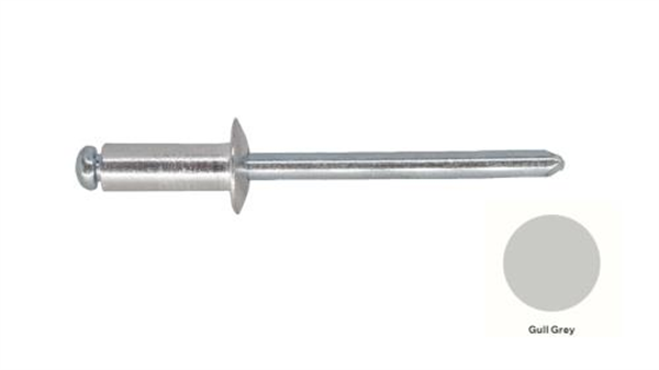 6-5 Pan Head Aluminium & Steel Rivet - GULL GREY