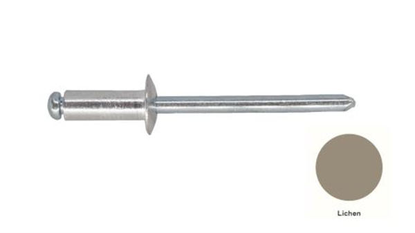 6-5 Pan Head Aluminium & Steel Rivet - LICHEN