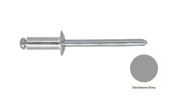 6-5 Pan Head Aluminium & Steel Rivet - SANDSTONE GREY