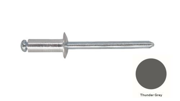 6-5 Pan Head Aluminium & Steel Rivet - THUNDER GREY