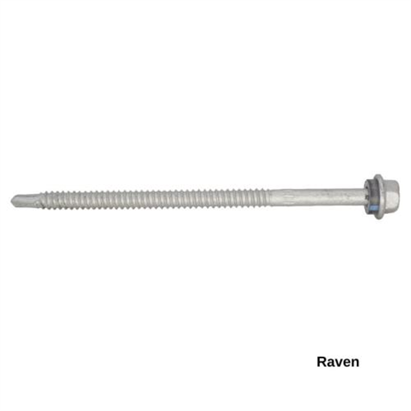 14G-14x115mm Hex Head Self Drilling Metal Screw - Galv + Seal-RAVEN