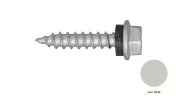 10G-12x25mm Hex Head Self Drilling Timber Screw - Galv + Seal-GULLGREY