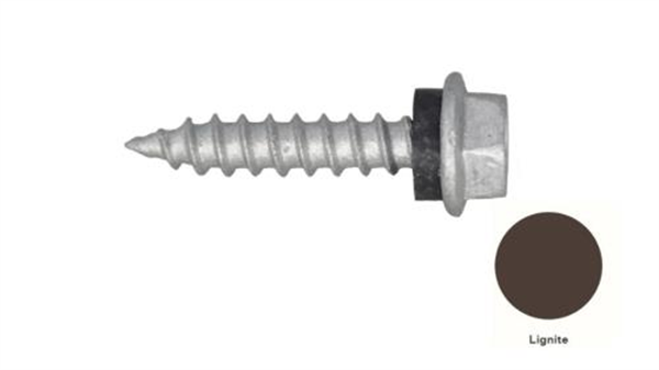 10G-12x25mm Hex Head Self Drilling Timber Screw - Galv + Seal-LIGNITE