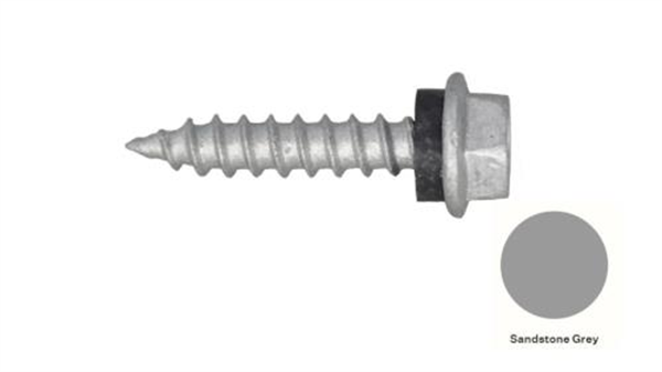 10G-12x25mm Hex Head Self Drilling Timber Screw - Galv + Seal-SANDSTONE GREY