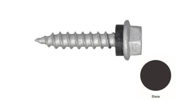 10G-12x25mm Hex Head Self Drilling Timber Screw - Galv + Seal-SLATE