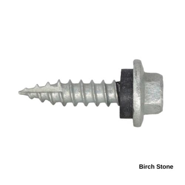 12G-11x25mm Hex Head Self Drilling Timber Screw - Galv + Seal-BIRCH STONE