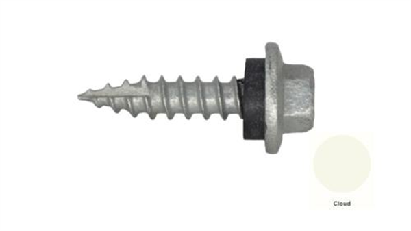 12G-11x25mm Hex Head Self Drilling Timber Screw - Galv + Seal-CLOUD