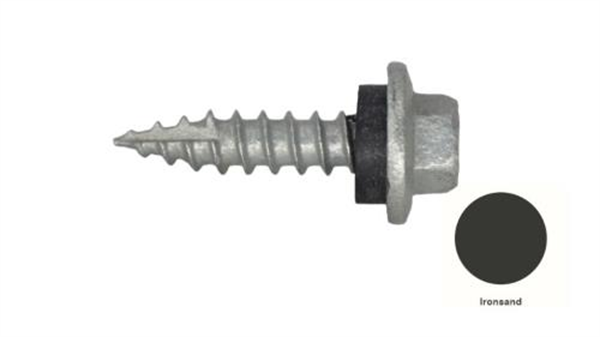 12G-11x25mm Hex Head Self Drilling Timber Screw - Galv + Seal-IRONSAND