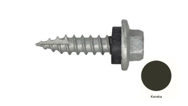 12G-11x25mm Hex Head Self Drilling Timber Screw - Galv + Seal-KARAKA