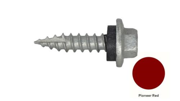 12G-11x25mm Hex Head Self Drilling Timber Screw - Galv + Seal-PIONEER RED