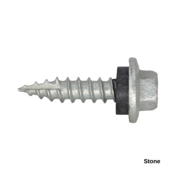 12G-11x25mm Hex Head Self Drilling Timber Screw - Galv + Seal-STONE