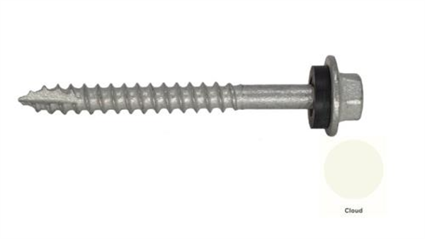 12G-11x55mm Hex Head Self Drilling Timber Screw - Galv + Seal - CLOUD