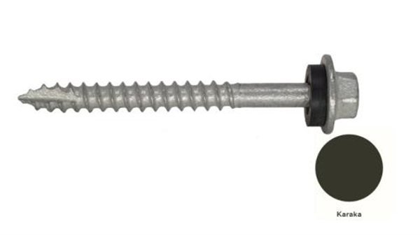 12G-11x55mm Hex Head Self Drilling Timber Screw - Galv + Seal - KARAKA