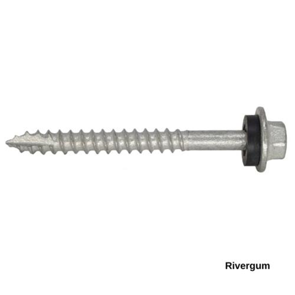 12G-11x55mm Hex Head Self Drilling Timber Screw - Galv + Seal - RIVERGUM