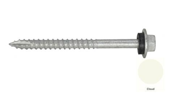 12G-11x65mm Hex Head Self Drilling Timber Screw - Galv + Seal - CLOUD