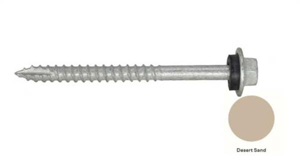 12G-11x65mm Hex Head Self Drilling Timber Screw - Galv + Seal - DESERT SAND