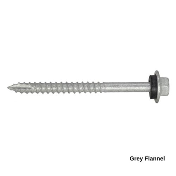 12G-11x65mm Hex Head Self Drilling Timber Screw - Galv + Seal - GREY FLANNEL