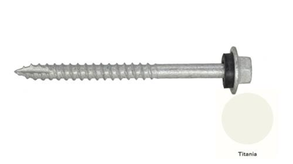 12G-11x65mm Hex Head Self Drilling Timber Screw - Galv + Seal - TITANIA