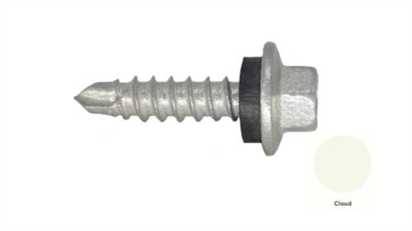 13G-11x25mm Hex Head Self Drilling Universal(Timber/Metal) Screw - Galv + Seal-CLOUD