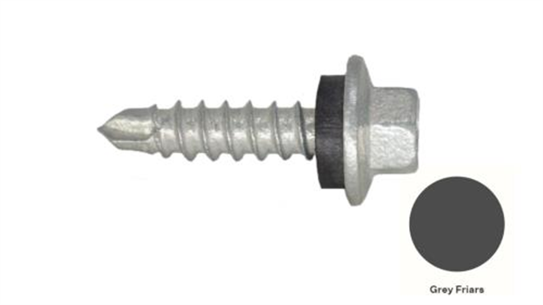 13G-11x25mm Hex Head Self Drilling Universal(Timber/Metal) Screw - Galv + Seal-GREYFRIARS