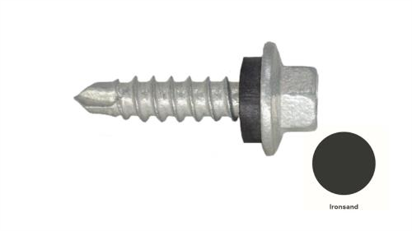 13G-11x25mm Hex Head Self Drilling Universal(Timber/Metal) Screw - Galv + Seal-IRONSAND