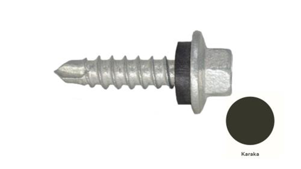 13G-11x25mm Hex Head Self Drilling Universal(Timber/Metal) Screw - Galv + Seal-KARAKA