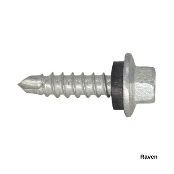 13G-11x25mm Hex Head Self Drilling Universal(Timber/Metal) Screw - Galv + Seal-RAVEN