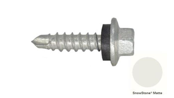 13G-11x25mm Hex Head Self Drilling Universal(Timber/Metal) Screw - Galv + Seal-SNOWSTONE MATTE