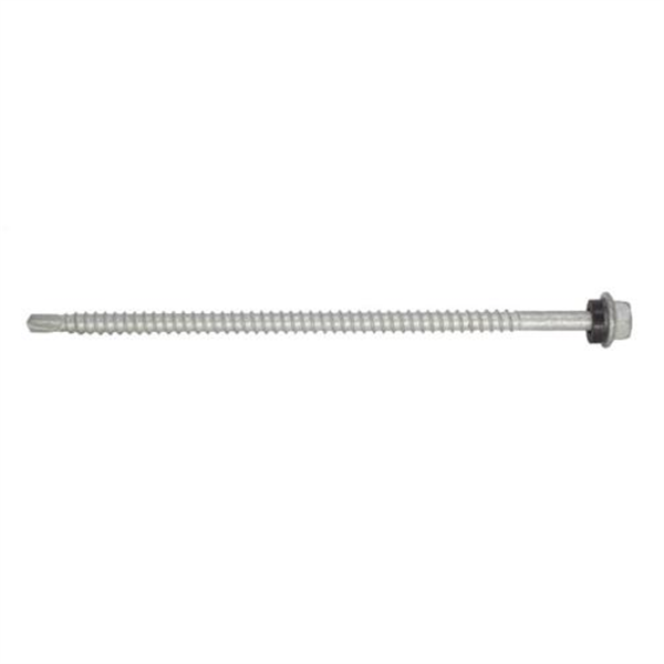 14G-10x115mm Hex Head Self Drilling Long-thread Universal(Timber/Metal) Screw -Galv +Seal