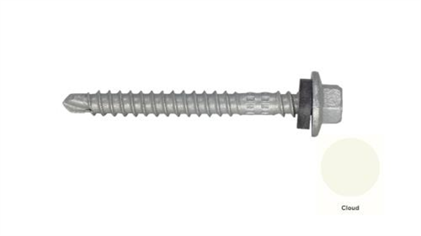 13G-11x55mm Hex Head Top Grip Self Drilling Universal(Timber/Metal) Screw - Galv + Seal-CLOUD