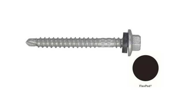 13G-11x55mm Hex Head Top Grip Self Drilling Universal(Timber/Metal) Screw - Galv + Seal-FLAXPOD