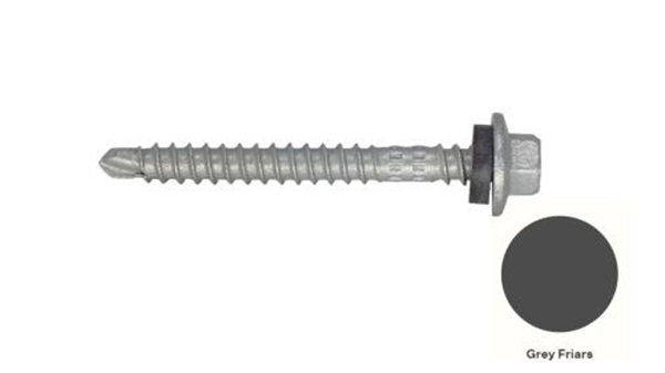 13G-11x55mm Hex Head Top Grip Self Drilling Universal(Timber/Metal) Screw - Galv + Seal-GREYFRIARS