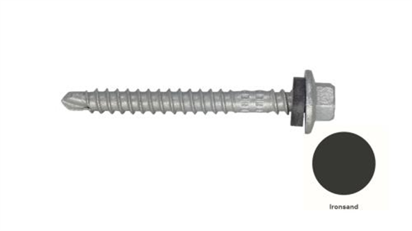 13G-11x55mm Hex Head Top Grip Self Drilling Universal(Timber/Metal) Screw - Galv + Seal-IRONSAND