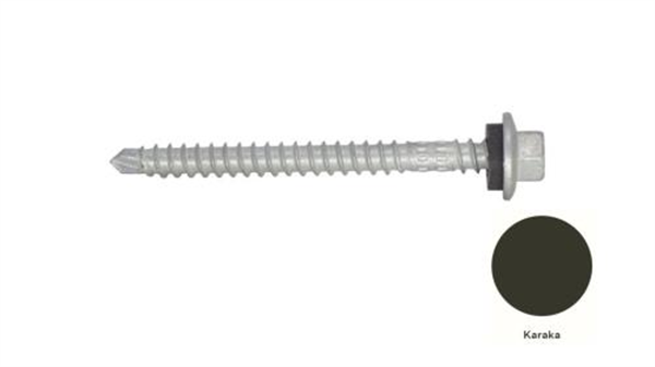 13G-11x65mm Hex Head Top Grip Self Drilling Universal(Timber/Metal) Screw - Galv + Seal-KARAKA