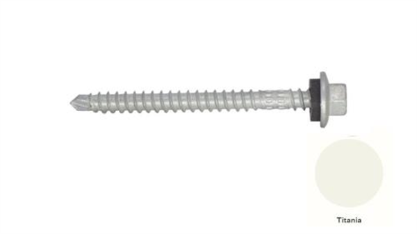 13G-11x65mm Hex Head Top Grip Self Drilling Universal(Timber/Metal) Screw - Galv + Seal-TITANIA