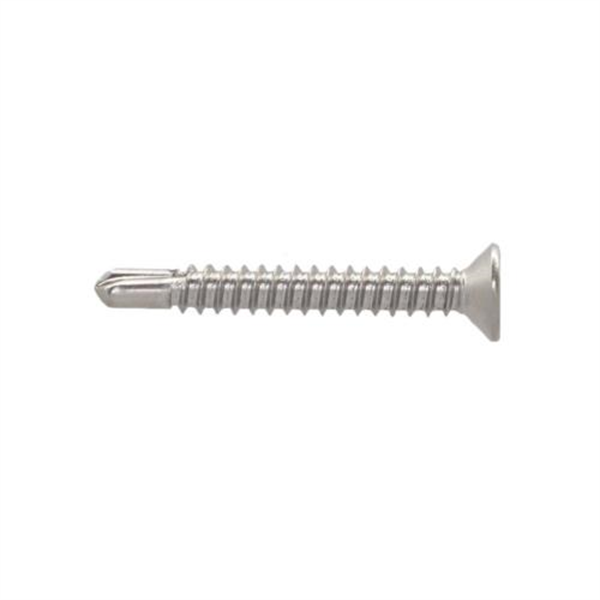 10G-16X19mm  Countersunk Square Drive Self Drilling Metal Screw Stainless Steel 410