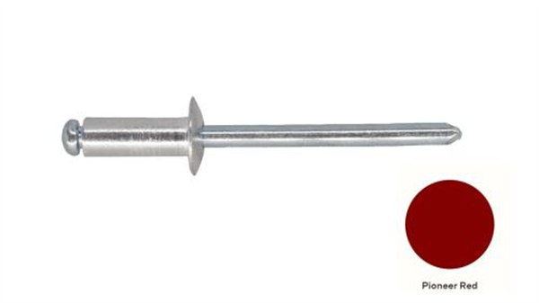 6-5 Pan Head Aluminium & Steel Rivet - PIONEER RED