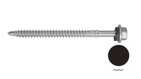 14G-11x90mm Hex Head Self Drilling Universal(Timber/Metal) Screw - Galv + Seal - FLAXPOD