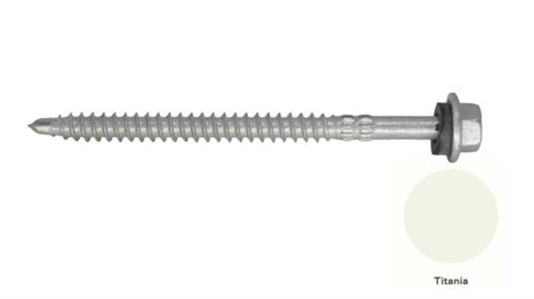 14G-11x75mm Hex Head Self Drilling Universal(Timber/Metal) Screw - Galv + Seal - TITANIA