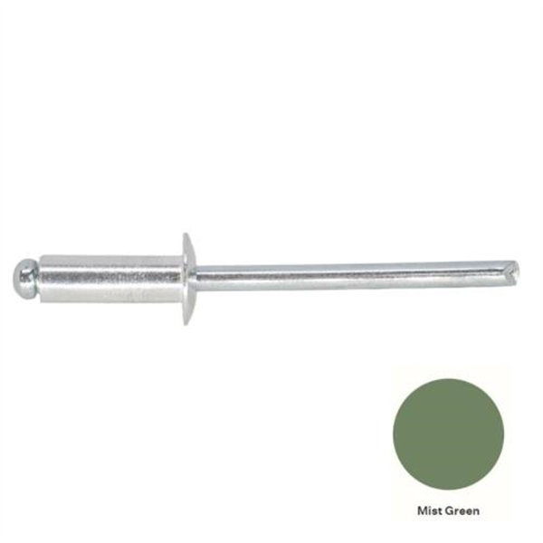 6-6 Pan Head Aluminium & Steel Rivet - MIST GREEN