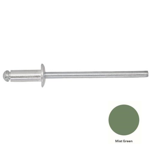 4-3 Pan Head Aluminium & Steel Rivet - MIST GREEN