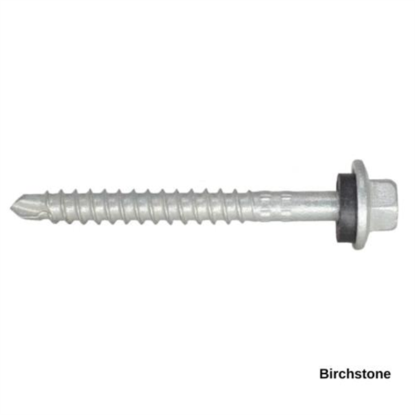 13G-11x55mm Hex Head Self Drilling Universal(Timber/Metal) Screw - Galv + Seal-BIRCHSTONE